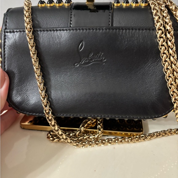 CHRISTIAN LOUBOUTIN
Black Leather And Black/Gold Spike Mini Sweet Charity Bag - Picture 2 of 9